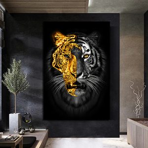 A-251 תמונה מיוחדת של נמר משולבת שני צבעים