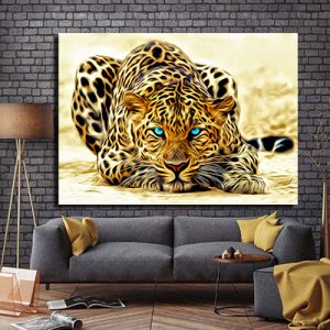 A-252 ציור מיוחד של נמר על קנבס או זכוכית