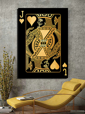 LF-3 תמונה מודרנית של קלף נסיך בצבע זהב
