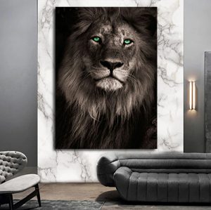 A-29 ציור מיוחד של אריה על קנבס או זכוכית