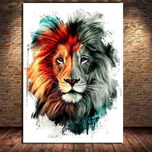 A-30 ציור גרפיטי מודרני של אריה
