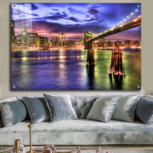 US-9 גשר ברוקלין בלילה – ניו יורק