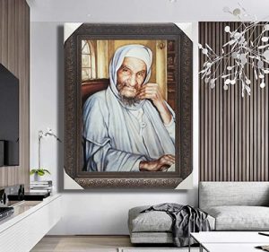 1124 – ציור של בבא סאלי על קנבס או זכוכית מחוסמת
