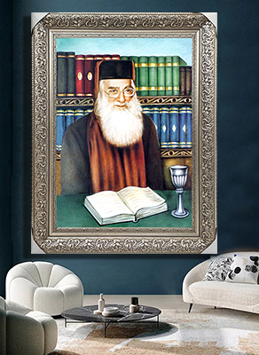 1401 -ציור מעוצב של בבא מאיר על קנבס או זכוכית