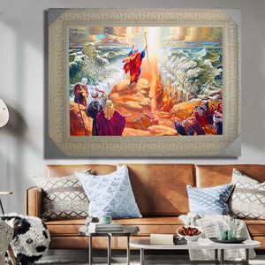 2020 – ציור יודאיקה של משה רבנו בקריעת ים סוף