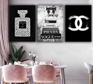 P-50 סט תמונות יוקרתי של פאשן ומותגי אופנה על קנבס או זכוכית