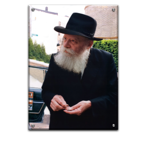 182 – תמונה של הרבי מליובאוויטש עם מטבע צדקה