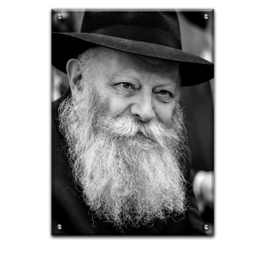 210 – תמונת פנים מיוחדת של הרבי מליובאוויטש על קנבס או זכוכית