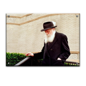 487 – תמונה של הרבי מליובאוויטש יורד במדרגות