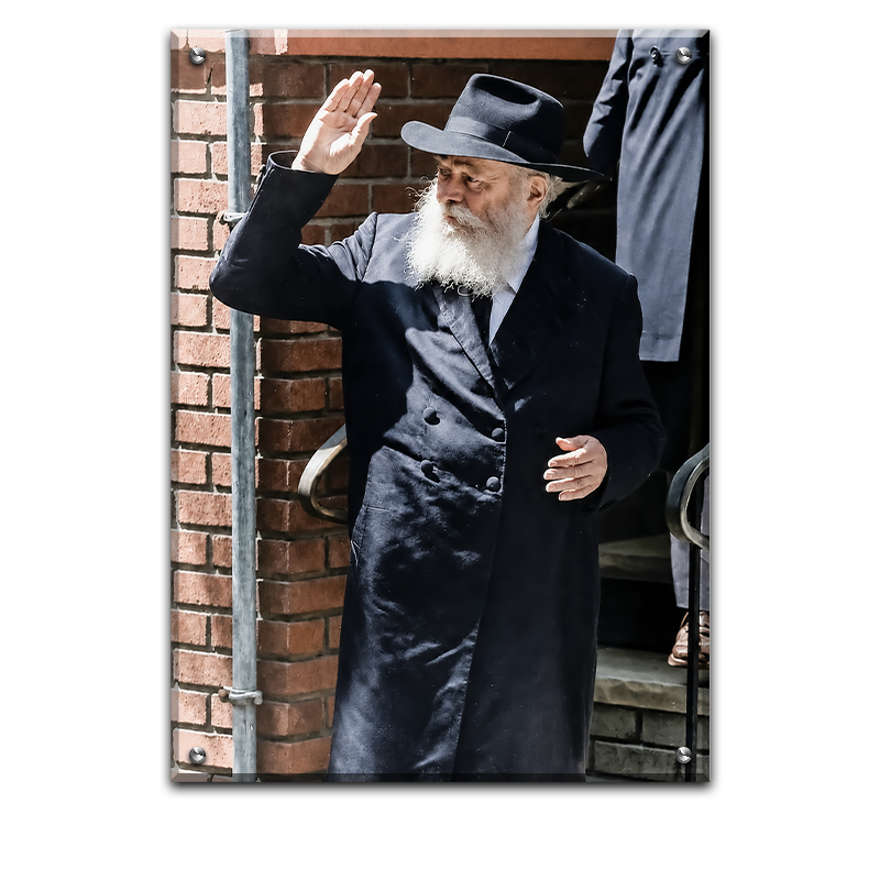 203-צ' - תמונה משוחזרת של הרבי מליובאוויטש בצבעוני