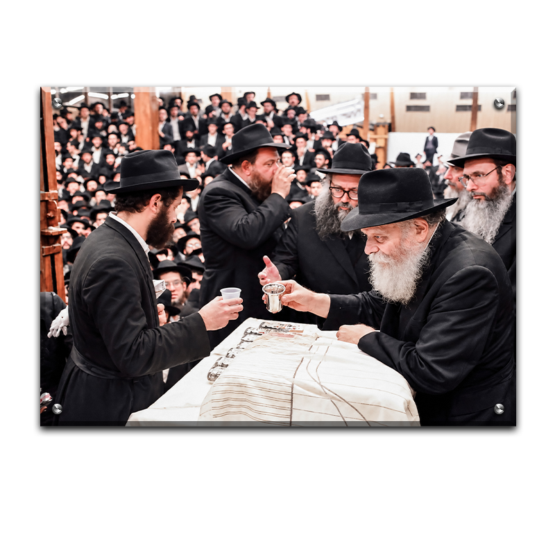 262 - תמונה של הרבי מוזג כוס של יין