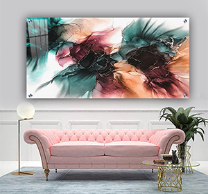 AB-48 תמונת אבסטרקט מיוחדת וצבעונית להדפסה על קנבס או זכוכית