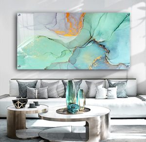 AB-46 תמונת אבסטרקט מיוחדת בסגנון דמוי שיש בצבעי פסטל להדפסה על קנבס או זכוכית