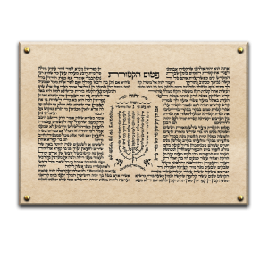 6497 – ברכת פטום הקטורת על רקע דמוי קלף להדפסה על קנבס או זכוכית