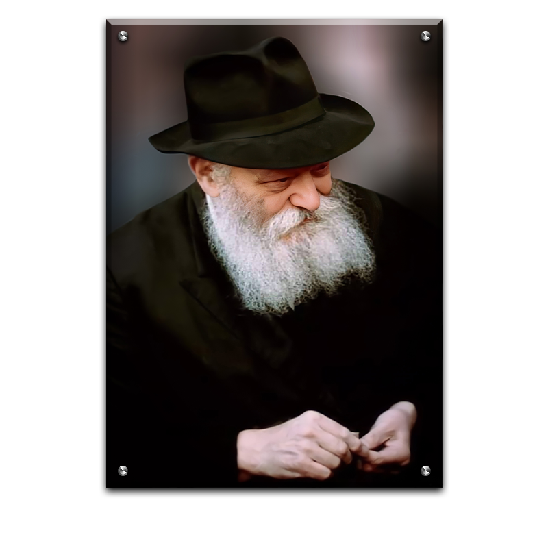 193 - תמונה של הרבי מליובאוויטש מחייך ונותן מטבע צדקה