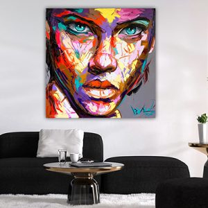 W-72 – תמונה מודרנית של אישה צבעונית להדפסה על קנבס או זכוכית מחוסמת