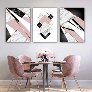 P-89 סט תמונות אבסטרקט 3 חלקים על קנבס או זכוכית מחוסמת