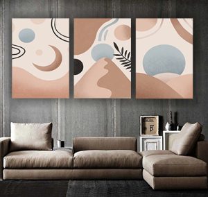 P-92 סט תמונות אבסטרקט 3 חלקים על קנבס או זכוכית מחוסמת