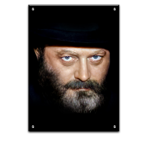 108 – תמונה של הרבי צעיר ברקע שחור לאורך להדפסה על קנבס או זכוכית