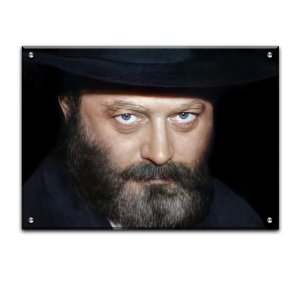 109 – תמונה של הרבי צעיר ברקע שחור להדפסה על קנבס או זכוכית