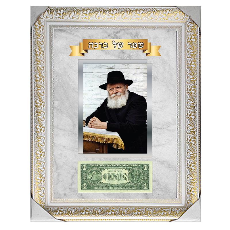 D100-14 - תמונת קנבס של הרבי מליובאוויטש עם מקום לדולר