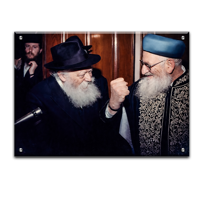 117 - תמונה של הרבי מליובאוויטש בפגישה עם הרב מרדכי אליהו