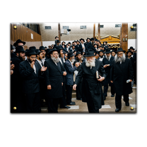 125 – תמונה מיוחדת של הרבי מליובאוויטש עם חסידים