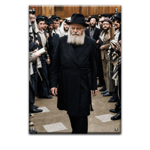 369- תמונה משוחזרת צבעונית של הרבי מליובאוויטש להדפסה על קנבס או זכוכית