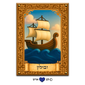 6211 – תמונה מעוצבת של שבט זבולון על קנבס או זכוכית מחוסמת
