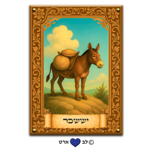 6203 – תמונה מעוצבת של שבט יששכר על קנבס או זכוכית מחוסמת