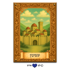 6204 – תמונה מעוצבת של שבט שמעון על קנבס או זכוכית מחוסמת