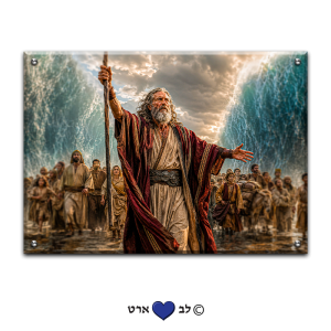 3100 – ציור דיגיטלי מיוחד של קריעת ים סוף להדפסה על קנבס או זכוכית