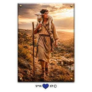 3103 – ציור דיגיטלי מיוחד של דוד המלך נושא את השה על כתפיו