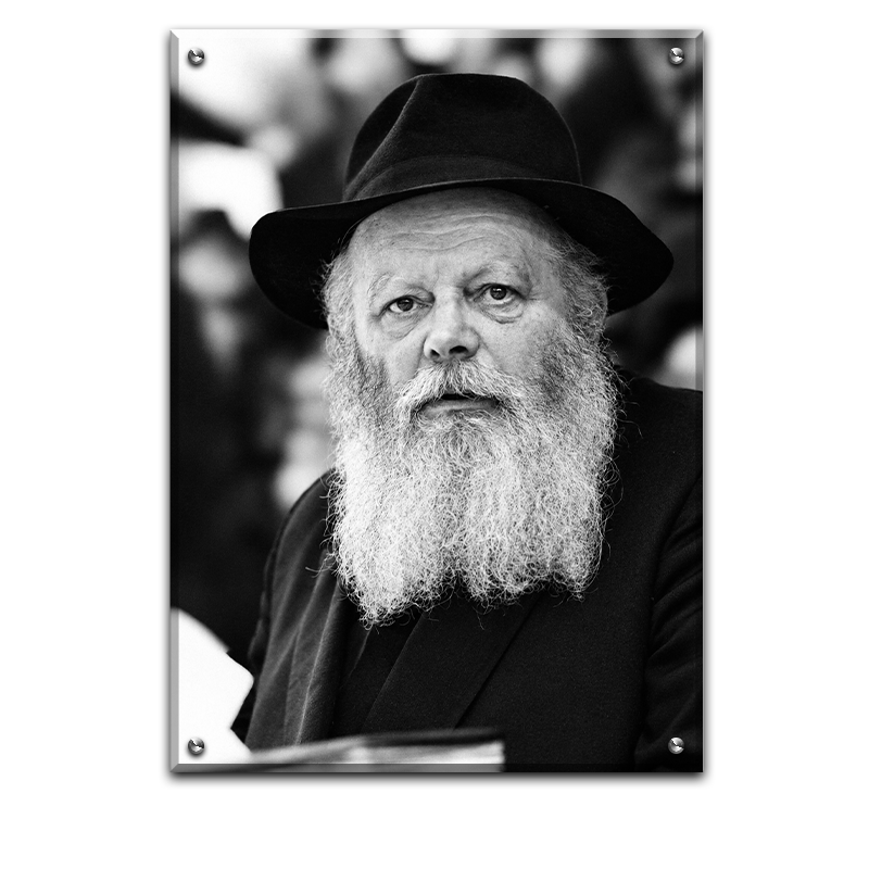 196 - תמונה פנים מיוחדת של הרבי מליובאוויטש בשחור לבן